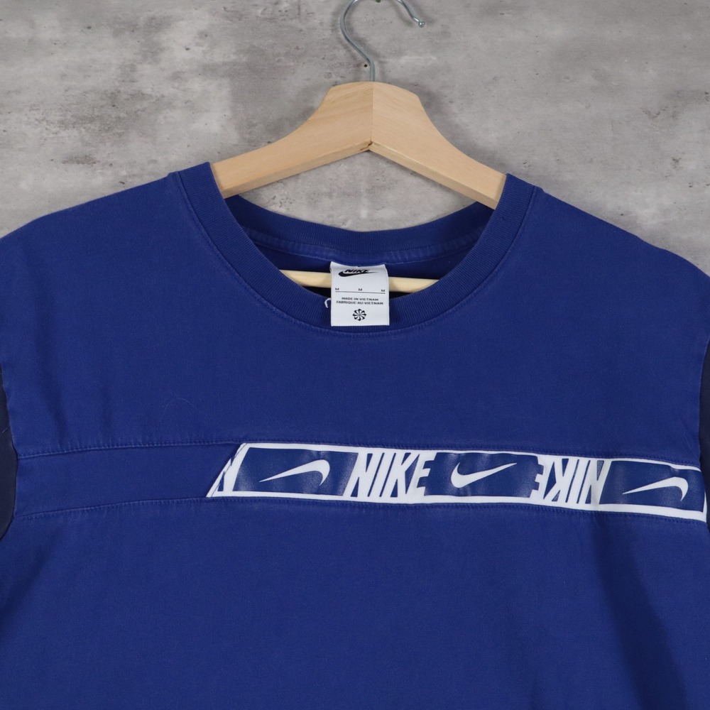 modern nike t-shirt blue graphic mens medium